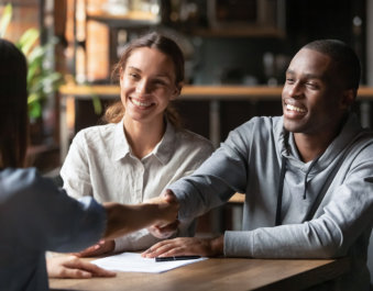 couple smiling